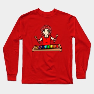 Cute girl xylophone Long Sleeve T-Shirt